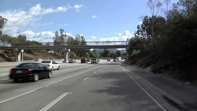 POV on Interstate 5 near Los Angeles