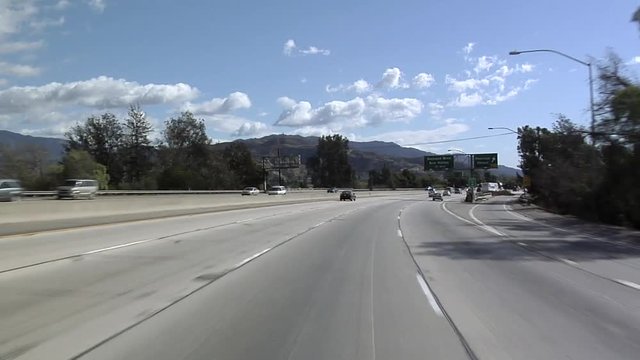 POV on Interstate 5 near Los Angeles