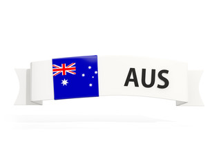 Flag of australia on banner