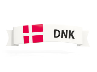 Obraz premium Flag of denmark on banner