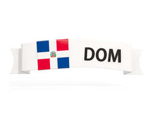 Flag of dominican republic on banner