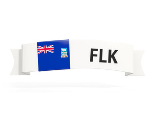 Flag of falkland islands on banner