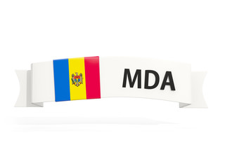 Flag of moldova on banner