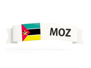 Flag of mozambique on banner