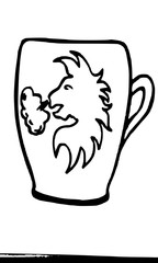 Skizze von Kaffe Tasse