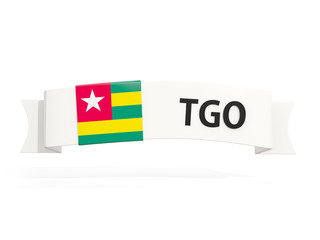 Flag of togo on banner