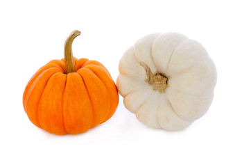 Small pumpkin isolated on white background