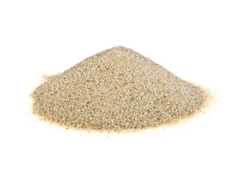 Pile of sand isolated on a white background