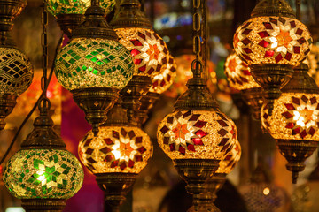 Traditional turkish lanterns at Istanbul, Turkey.