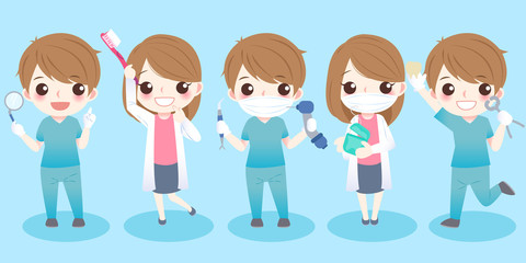 dentist take different tools