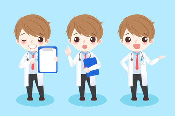 cute cartoon man dentist