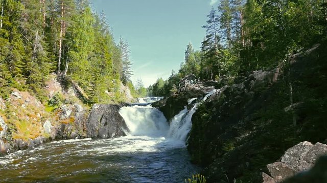 Kivach Waterfall in Karelia, Northern Russia
