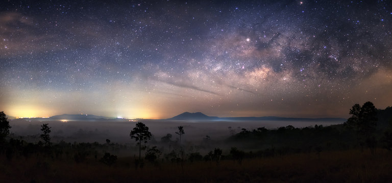 Fototapeta Panorama milky way