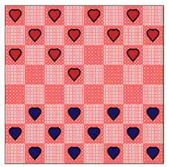 Valentine game of checkers