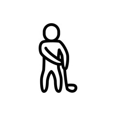 golf player icon illustration