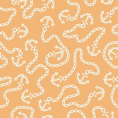Seamless pattern with anchors. Ongoing backgrounds of marine theme.