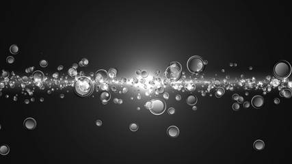 Abstract motion background, shining lights and particles