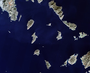 Greece from Landsat satellite.Elements of this image furnished by NASA