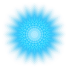 Abstract blue shape on white