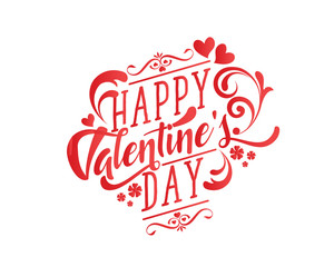 Modern Romantic Happy Valentine Badge Doodle, Suitable for Card, Invitation, Web Banner, Social Media, and Other Valentine Related Occasion