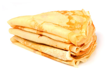 Thin pancakes folded stack.
