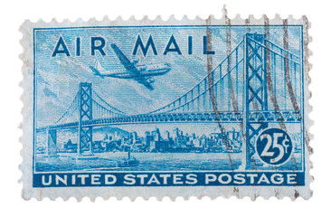 San Francisco-Oakland Bay Bridge and Boeing B337 Stratocruiser A
