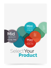 Business layout - select your product with sample options