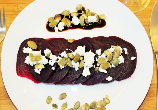 Beetroot, Salad, Carpaccio, Meal, Healty, Pumpkinseed , Seed, Vegetables, Diet, Vegeterian Meal