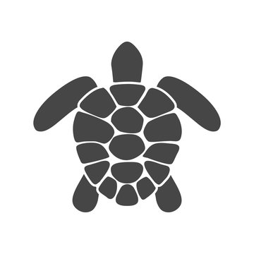 Turtle silhouette icon - Illustration