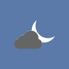 Fototapeta na wymiar Cloud month icon