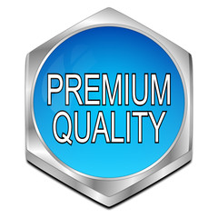 Premium Quality button - 3D illustration