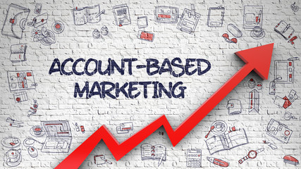 Account-Based Marketing Drawn on White Brick Wall. 