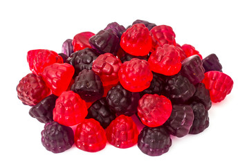 Chewing marmalade jelly candies with berry flavor