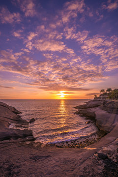 Beautiful sunset on the sea