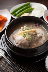 chicken soup. samgyetang