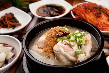 chicken soup. samgyetang