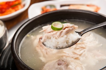 chicken soup. samgyetang