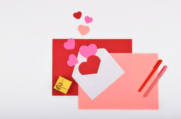 Layout objects isolated on the topic - Valentine's Day