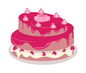 Bon Appetit. Festive Cake Web Banner. Chocolate