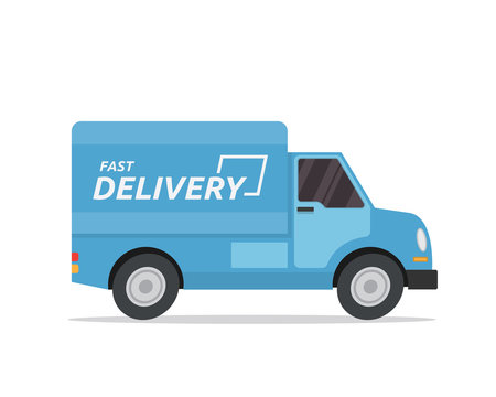 Modern Commercial Delivery Vehicle Illustration Logo