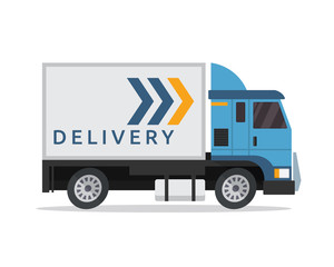 Modern Commercial Delivery Vehicle Illustration Logo