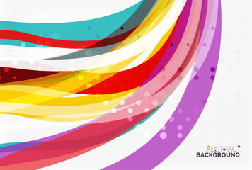 Vector geometric flowing lines abstract background