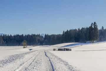 Obraz premium Verschneite Berglandschaft