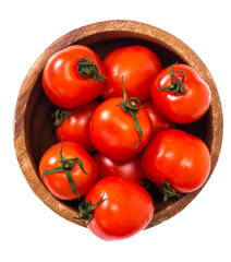 Little fresh tomatoes in a bowl