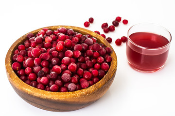 Cranberries and juice