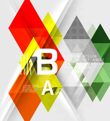 Transparent triangle tiles banner