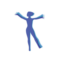 Frau im Gleichgewicht