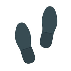 pair prints of male shoes , vector, illustration,