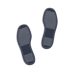 pair prints of male shoes , vector, illustration,