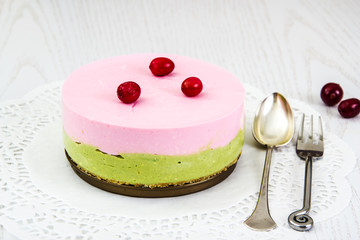 Raspberry Cheesecake Pistachio Nut on Sand-Based